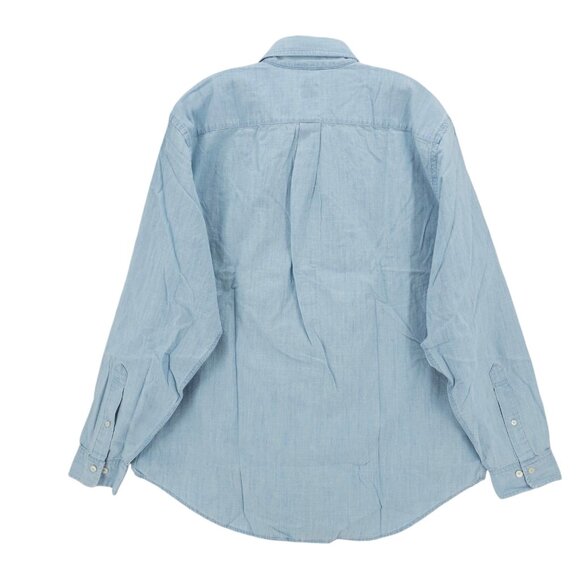 NWT BROOKS BROTHERS Chambray Shirt Traditional Fit 100% Cotton Light Blue LARGE - Picture 3 of 8